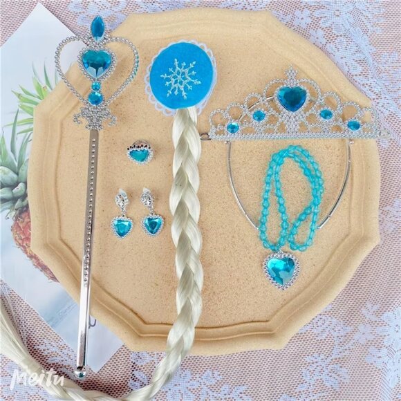โ๏ธ Elsa-Inspired Ice Queen Dress + Accessories Set โ๏ธ - Picture 5 of 6